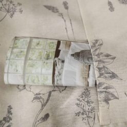 Alternative view of Coffee Table Cloth Rustic Style Living Room Center End Table Cover with Pocket, Cotton Linen Tablecloth (Grey Wildflower,23.6×63 Inch)