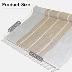 Alternative view of Coffee Table Cloth, Table Cover with Pockets and Tassel,Coffee for Living Room Small Rectangle Tablecloths Washer Dryer Fridge Top Dust Cover,Easy Care Machine Washable