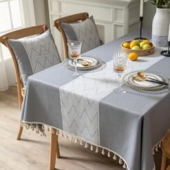 Soft, Waterproof & Wrinkle-Resistant Polyester Tablecloth (Rectangular)