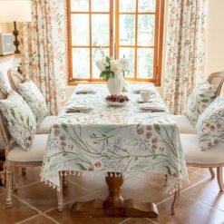 Alternative view of Soft, Washable Cotton-Linen Tablecloth with Floral Print (Rectangular)