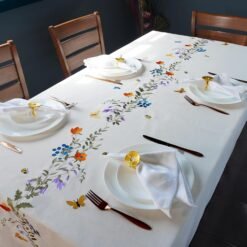 Alternative view of Washable Cotton Tablecloth with Floral Embroidery (Rectangular)